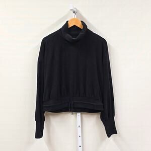 Sweaty Betty XL Pink Pull Over Mock Neck Long Sleeve Sweater Active Athletic